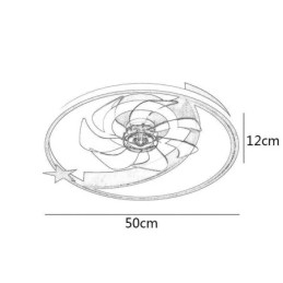 Månetakviftelys Kreativitetstaklampe