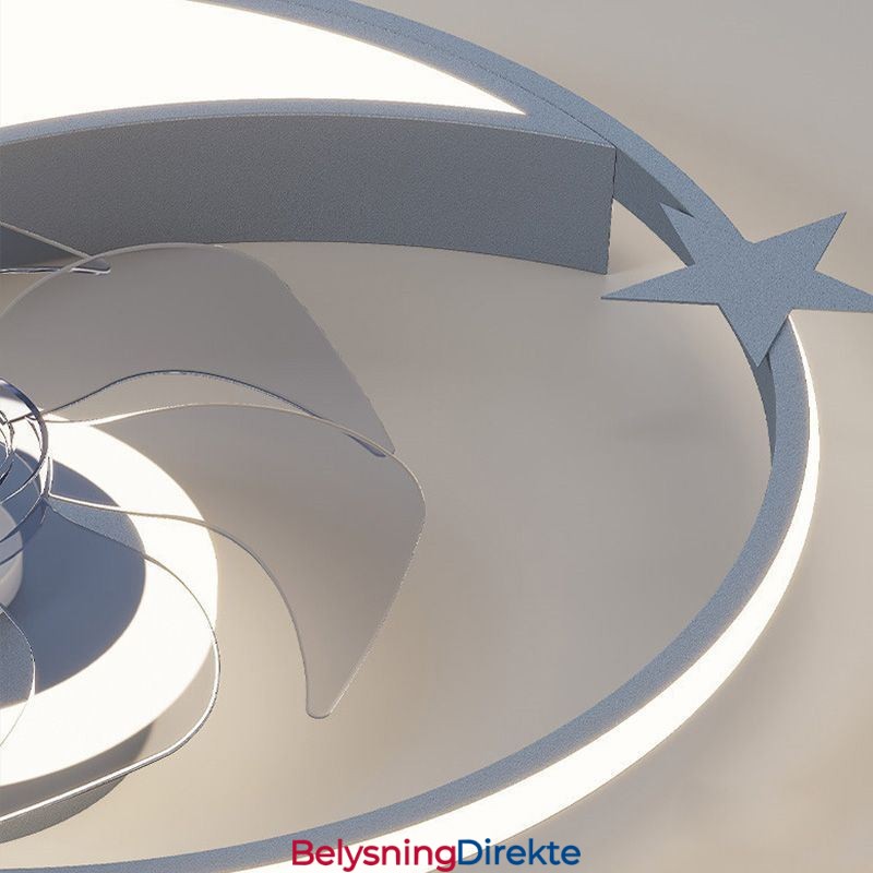 Månetakviftelys Kreativitetstaklampe