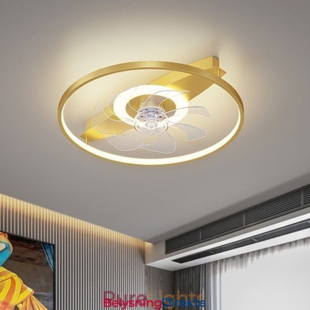 Moderne Takvifte Med Lys, Fjernkontroll, Ventilatorlampe