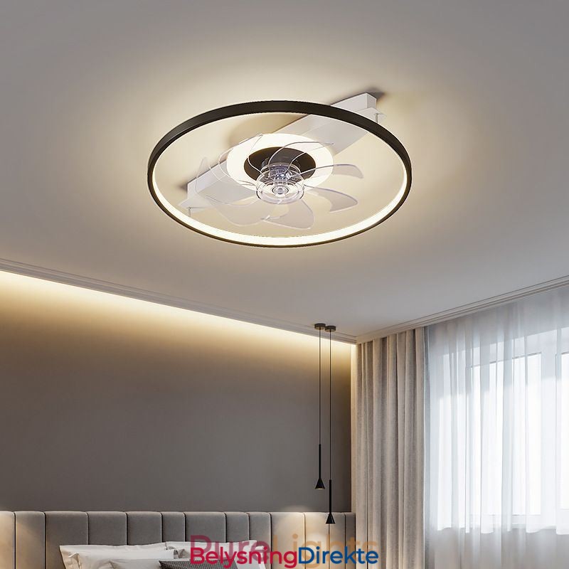 Moderne Takvifte Med Lys, Fjernkontroll, Ventilatorlampe