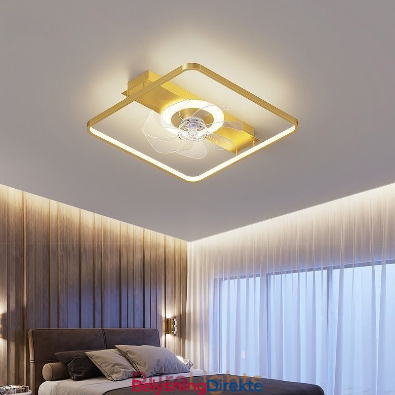 Moderne Takvifte Med Lys, Fjernkontroll, Ventilatorlampe
