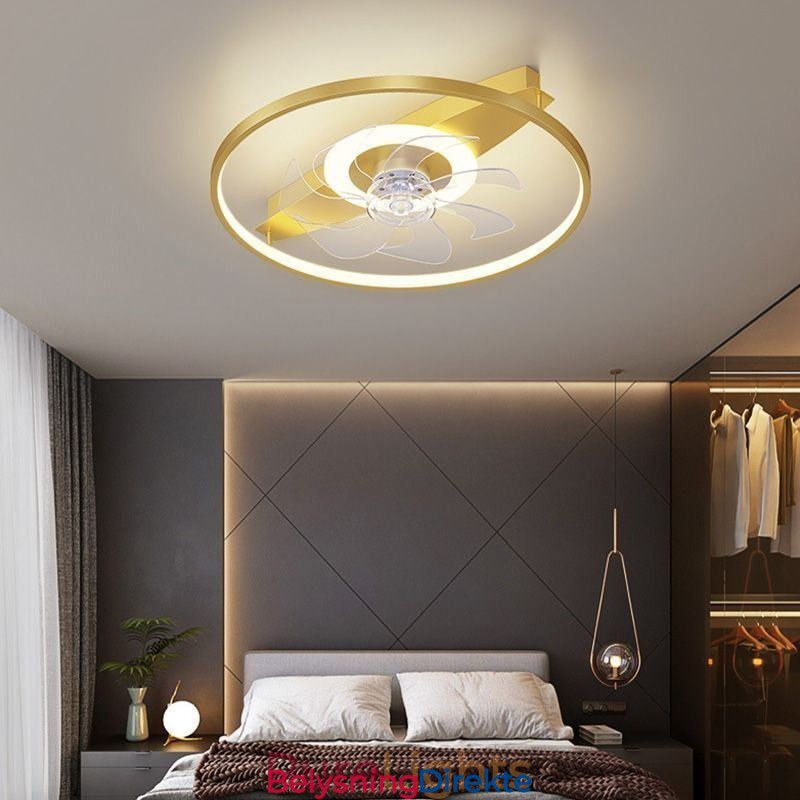 Moderne Takvifte Med Lys, Fjernkontroll, Ventilatorlampe