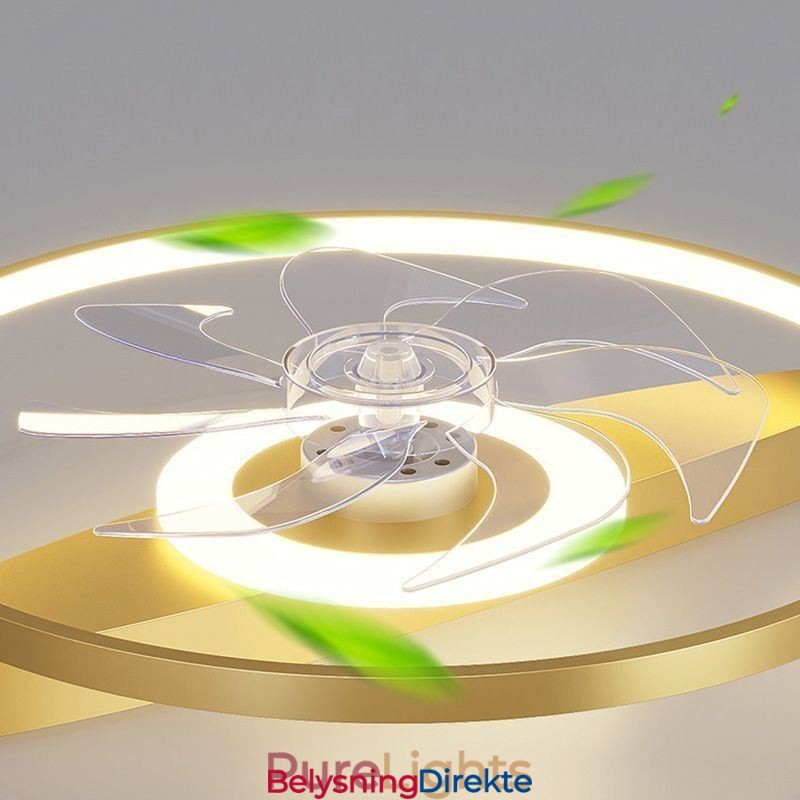 Moderne Takvifte Med Lys, Fjernkontroll, Ventilatorlampe