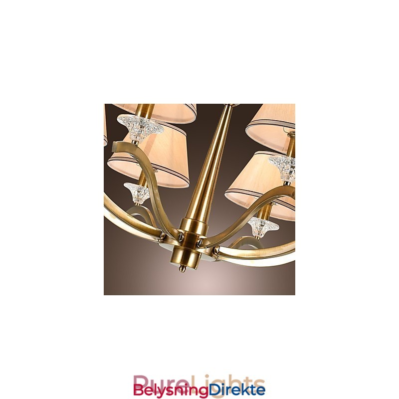 Moderne Samtids Tradisjonell Klassisk Rustikk Hytte Vintage Landlig Øy Messing Metall Lysekrone