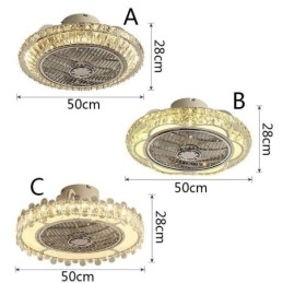 Krystall Takvifte Lys Gull Rund Taklampe