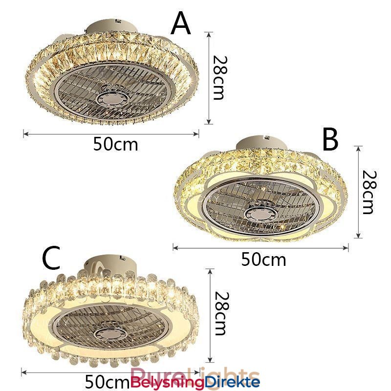 Krystall Takvifte Lys Gull Rund Taklampe