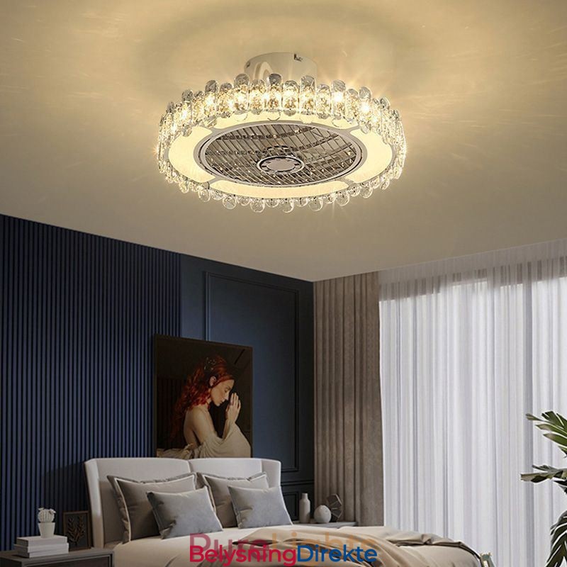 Krystall Takvifte Lys Gull Rund Taklampe