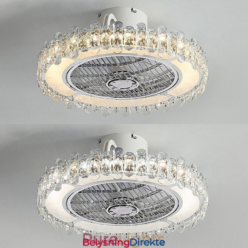 Krystall Takvifte Lys Gull Rund Taklampe