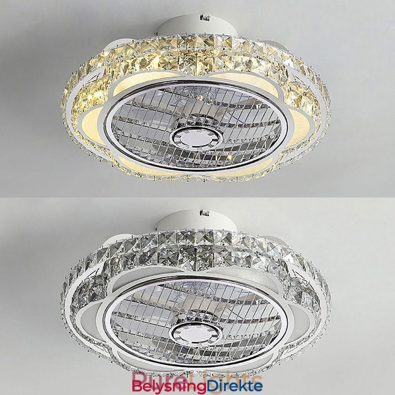 Krystall Takvifte Lys Gull Rund Taklampe