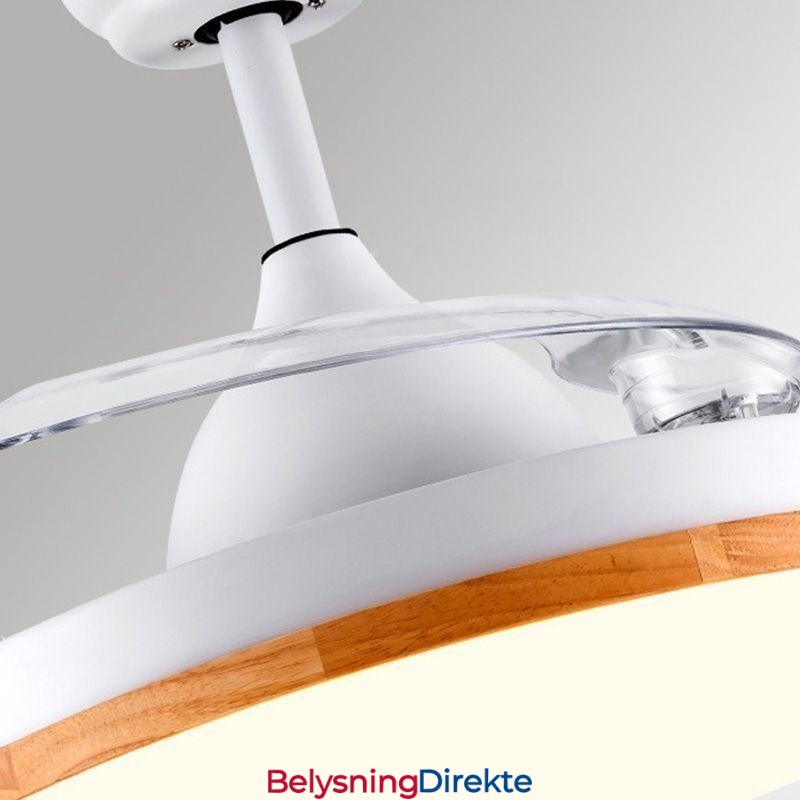 Moderne Inverter Takviftelampe Fjernkontroll Taklampe Trifarget Dimming