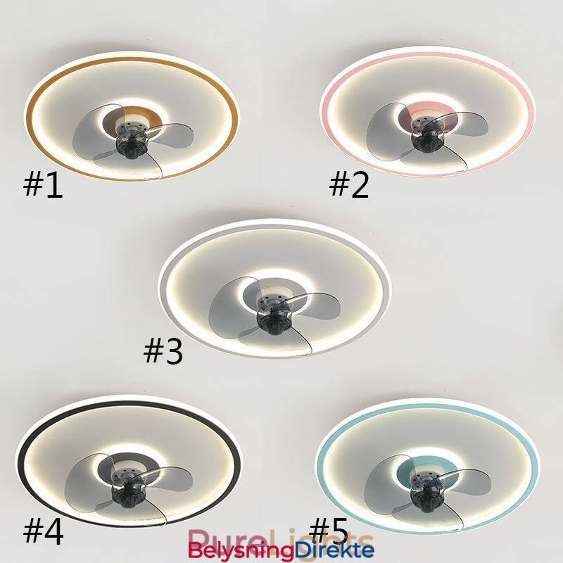 Macaron Takvifte Lys Fjernkontroll Dekor Vifte