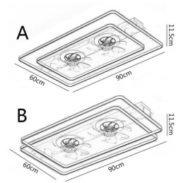 Moderne Innfelt Takvifte Med Fjernkontroll Og Lys