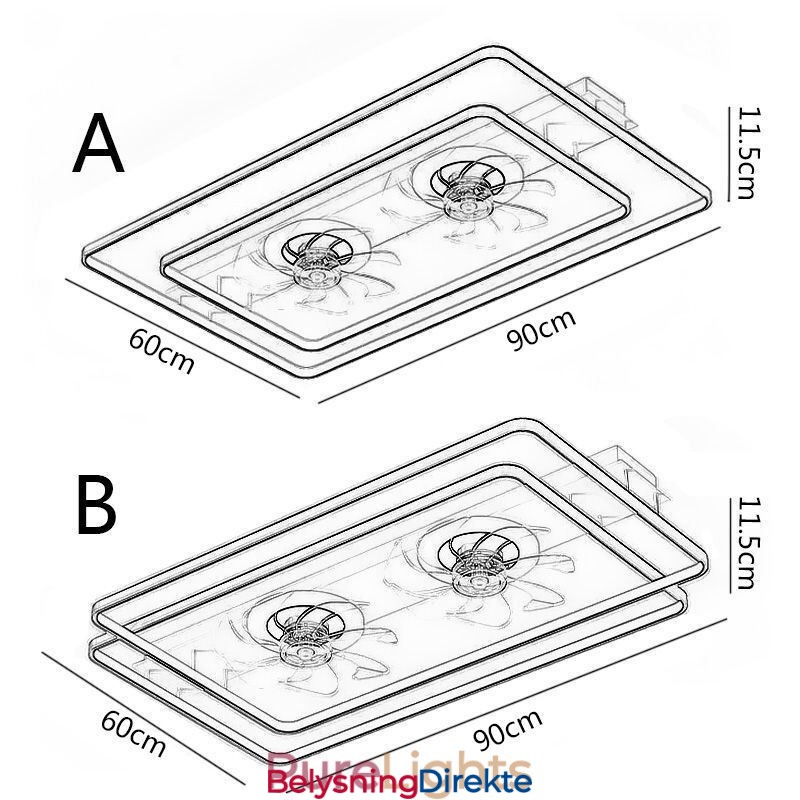 Moderne Innfelt Takvifte Med Fjernkontroll Og Lys