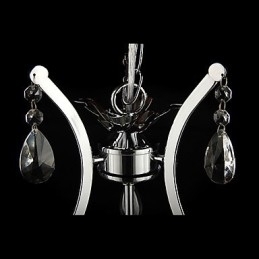 Krystalllysekrone Med 3 Lys I Metall