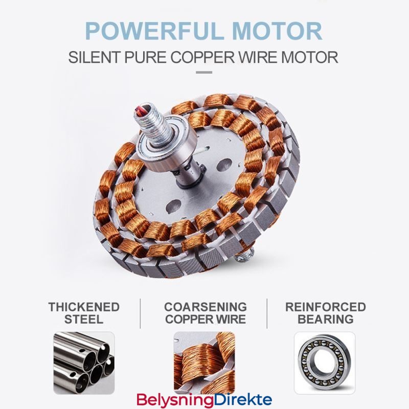 Vifte I Taklampe Med Trikromatisk Dimming Og Fjernkontroll, 3 Hastigheter