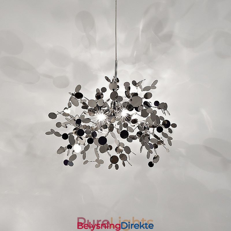 3 Lys Lysekrone Lys Rustfritt Stål Anheng Belysning Taklampe