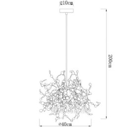3 Lys Lysekrone Lys Rustfritt Stål Anheng Belysning Taklampe