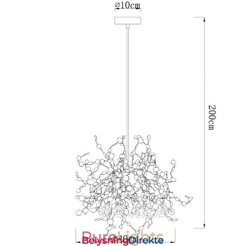 3 Lys Lysekrone Lys Rustfritt Stål Anheng Belysning Taklampe