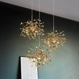 3 Lys Lysekrone Lys Rustfritt Stål Anheng Belysning Taklampe