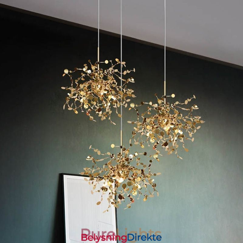 3 Lys Lysekrone Lys Rustfritt Stål Anheng Belysning Taklampe