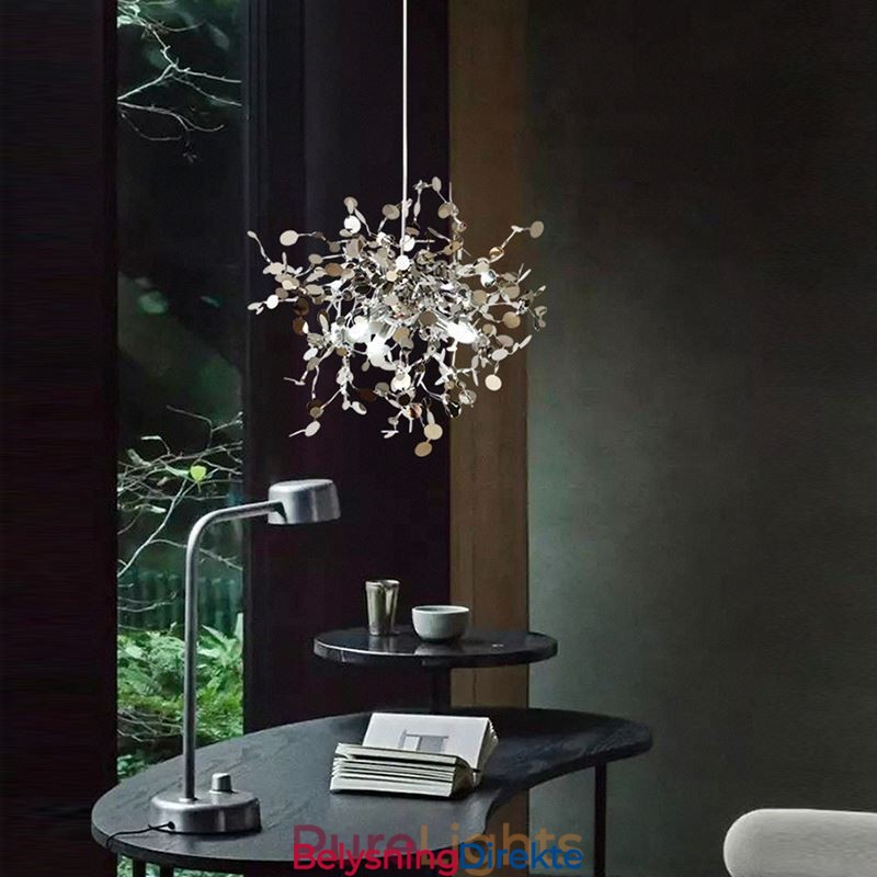 3 Lys Lysekrone Lys Rustfritt Stål Anheng Belysning Taklampe