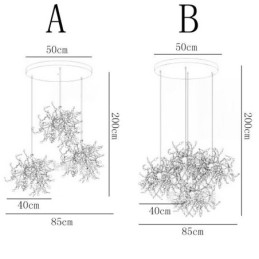 Paljettlysekrone I Rustfritt Stål Anhengsbelysning For Spisestue