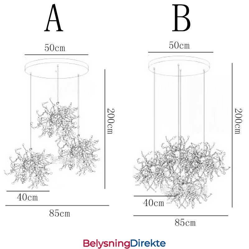 Paljettlysekrone I Rustfritt Stål Anhengsbelysning For Spisestue