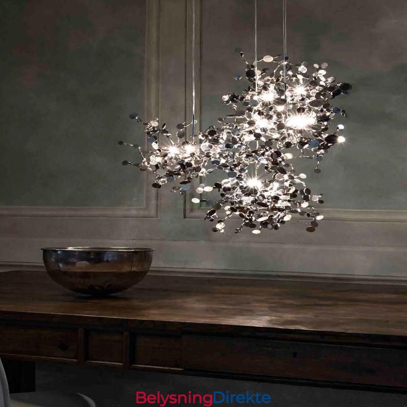 Paljettlysekrone I Rustfritt Stål Anhengsbelysning For Spisestue