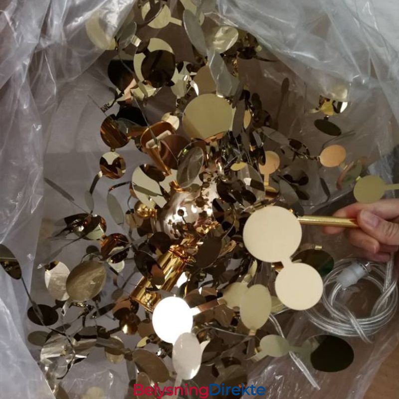 Paljettlysekrone I Rustfritt Stål Anhengsbelysning For Spisestue