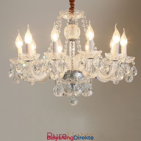 Gjennomsiktig Krystalllysekrone Europeisk Luksuriøs Dekorativ Taklampe