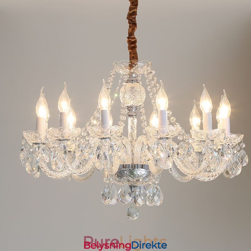 Gjennomsiktig Krystalllysekrone Europeisk Luksuriøs Dekorativ Taklampe