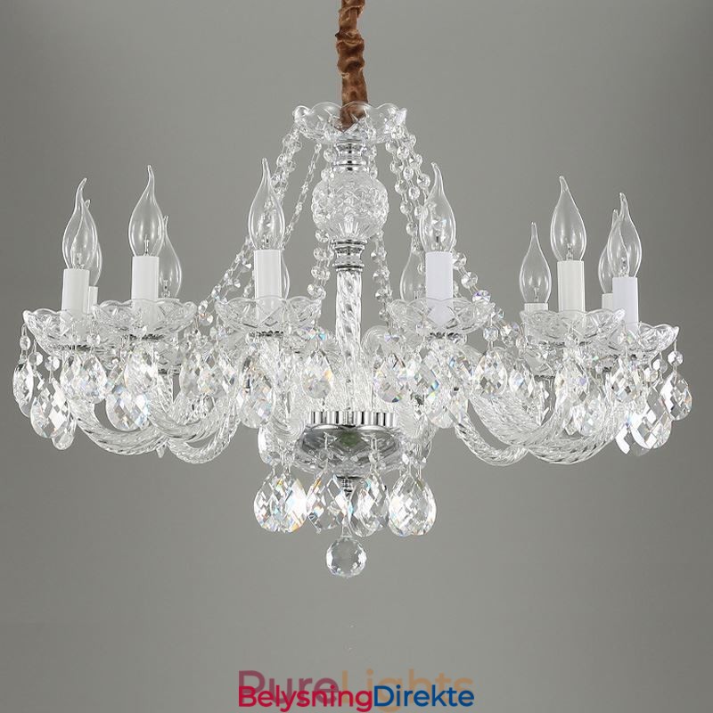 Gjennomsiktig Krystalllysekrone Europeisk Luksuriøs Dekorativ Taklampe