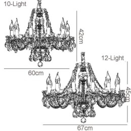 Gjennomsiktig Krystalllysekrone Europeisk Gullfarget Luksuriøs Dekorativ Taklampe
