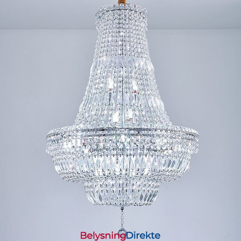 Retro Krystalllysekrone Amerikansk Luksuriøs Krystalltaklampe Med 18 Lys