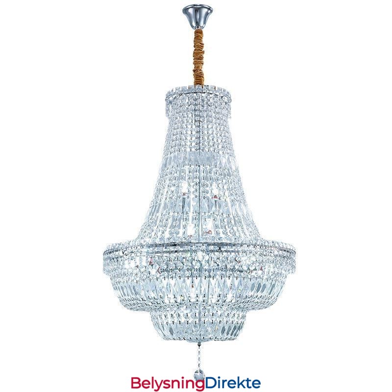Retro Krystalllysekrone Amerikansk Luksuriøs Krystalltaklampe Med 18 Lys
