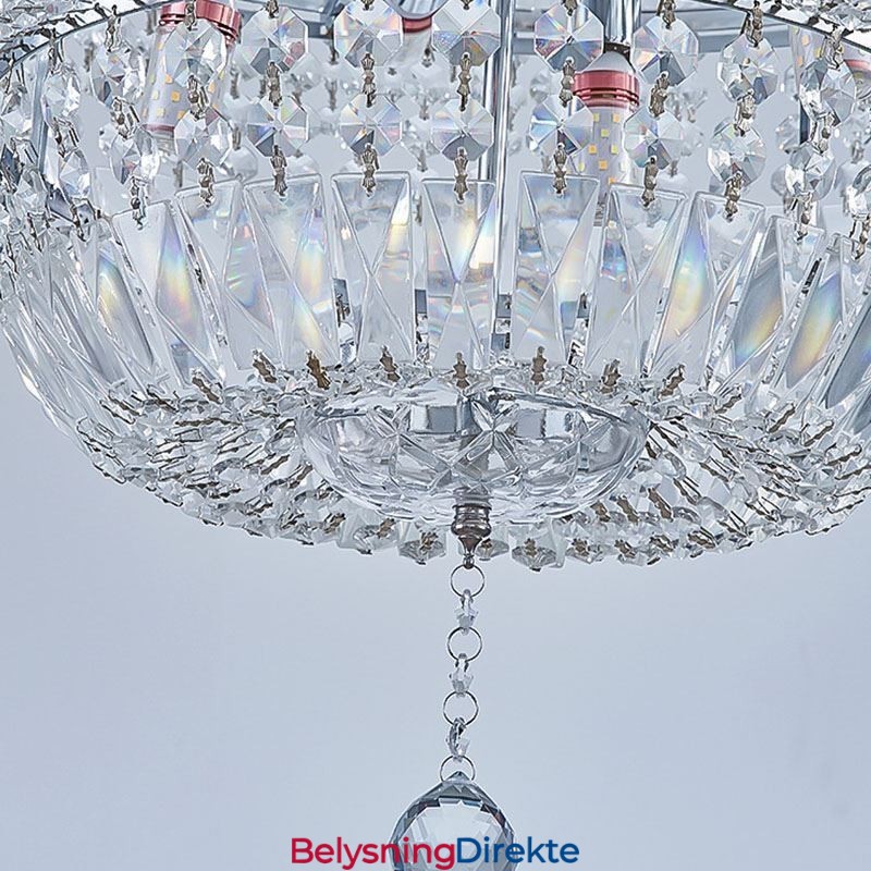 Retro Krystalllysekrone Amerikansk Luksuriøs Krystalltaklampe Med 18 Lys