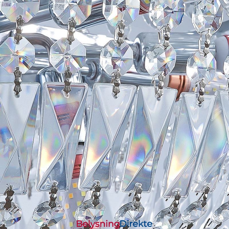 Retro Krystalllysekrone Amerikansk Luksuriøs Krystalltaklampe Med 18 Lys