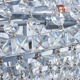 Retro Krystalllysekrone Amerikansk Luksuriøs Krystalltaklampe Med 18 Lys