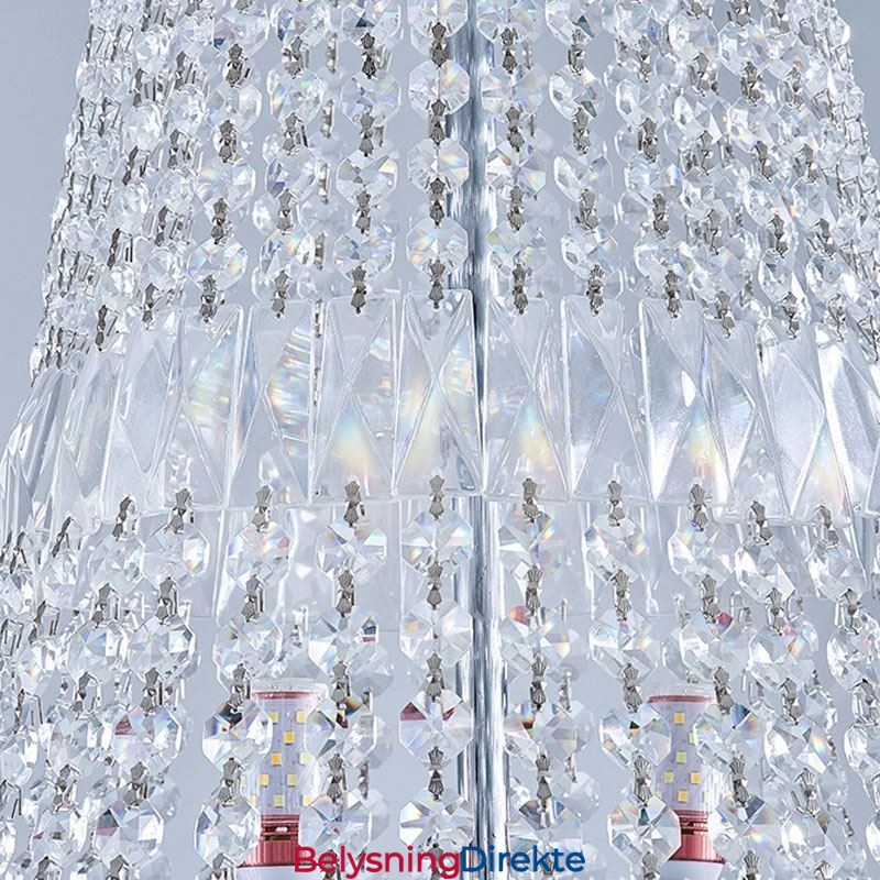 Retro Krystalllysekrone Amerikansk Luksuriøs Krystalltaklampe Med 18 Lys