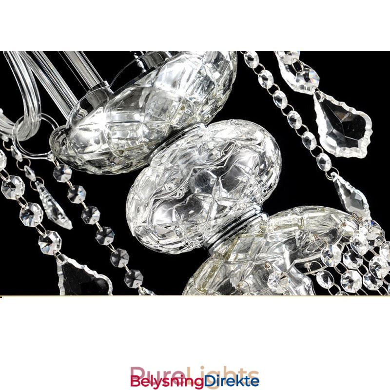 Europeisk Krystalllysekrone Krystalldekorasjonstaklampe Med 65 Lys