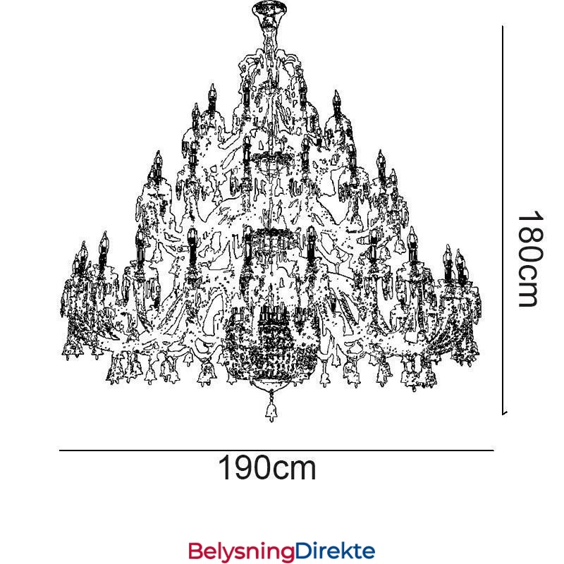 Europeisk Krystalllysekrone Dekorasjonstaklampe Med 50 Lys