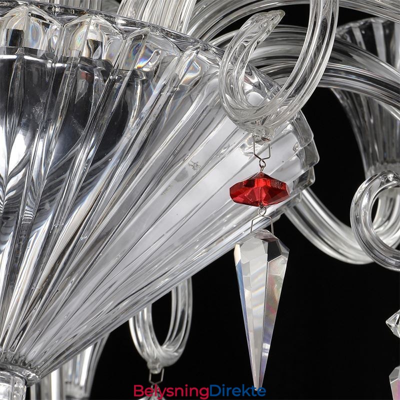 Europeisk Krystalllysekrone Dekorasjonstaklampe Med 18 Lys