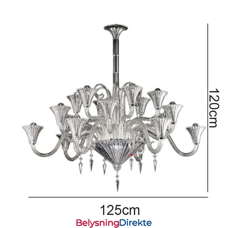 Europeisk Krystalllysekrone Dekorasjonstaklampe Med 18 Lys