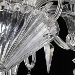 Europeisk Krystalllysekrone Dekorasjonstaklampe Med 12 Lys