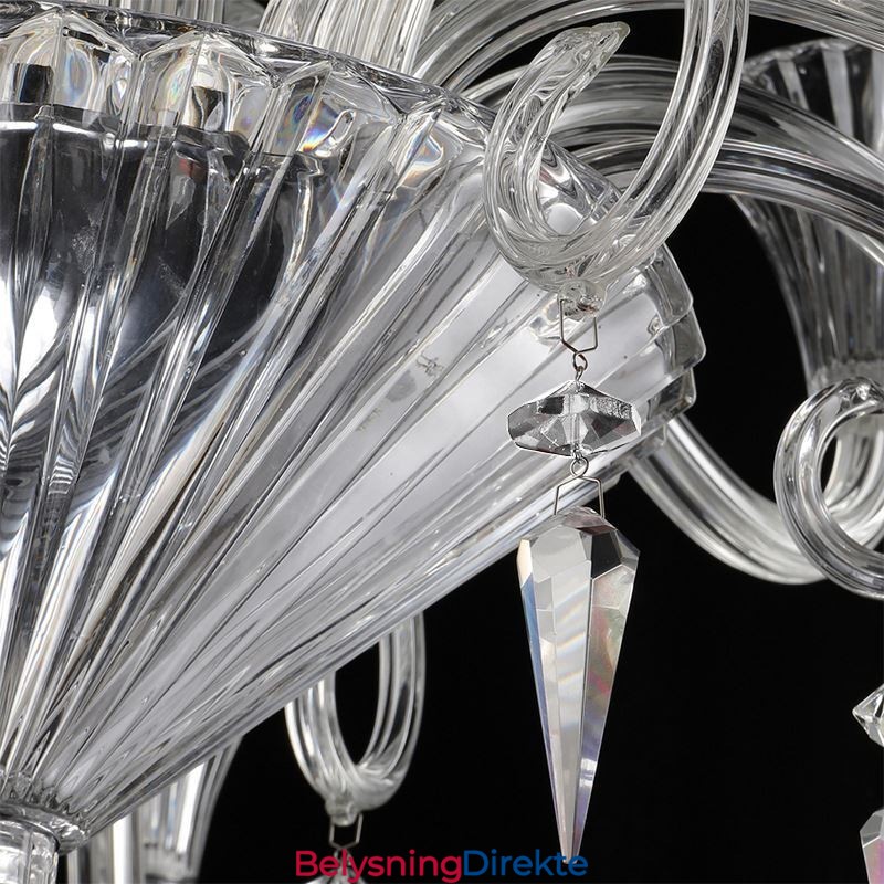 Europeisk Krystalllysekrone Dekorasjonstaklampe Med 12 Lys