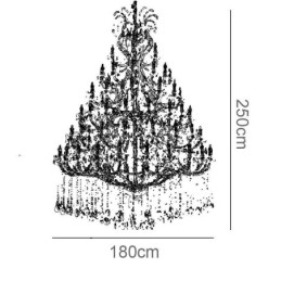 Luksuriøs Krystalllysekrone-Dekorasjonstaklampe Med 96 Lys