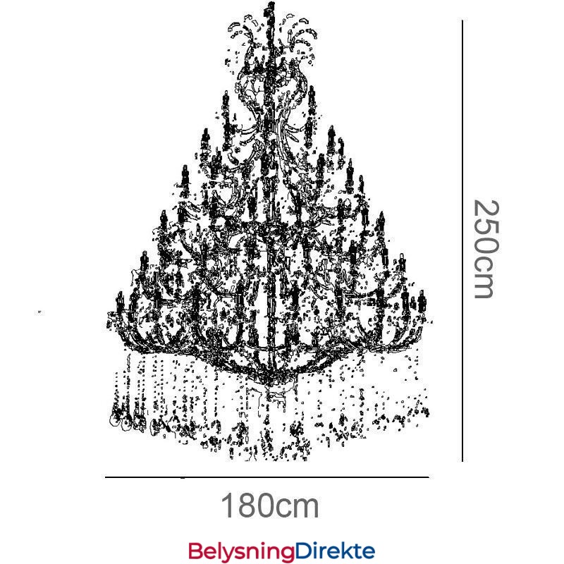 Luksuriøs Krystalllysekrone-Dekorasjonstaklampe Med 96 Lys