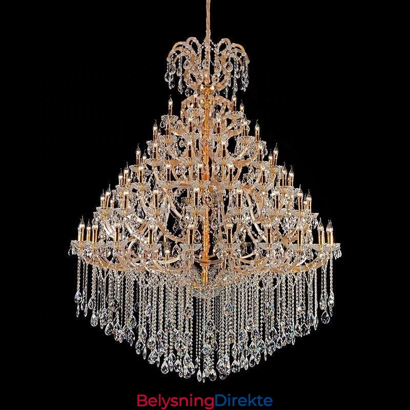 Luksuriøs Krystalllysekrone-Dekorasjonstaklampe Med 96 Lys