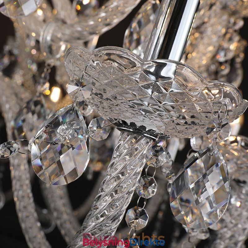 Europeisk Krystalllysekrone I Taklampe Med 53 Lys