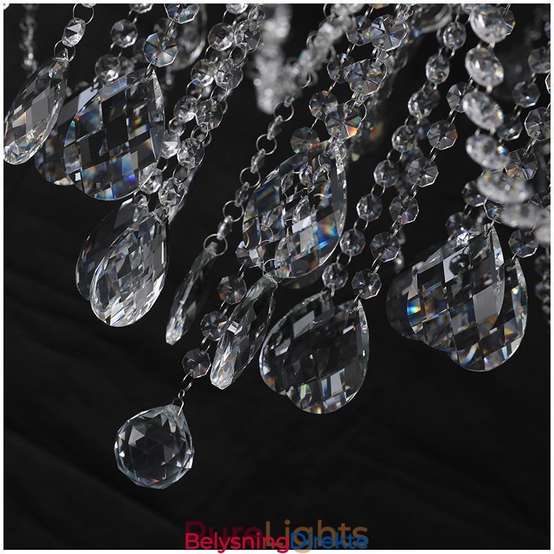 Europeisk Krystalllysekrone I Taklampe Med 53 Lys